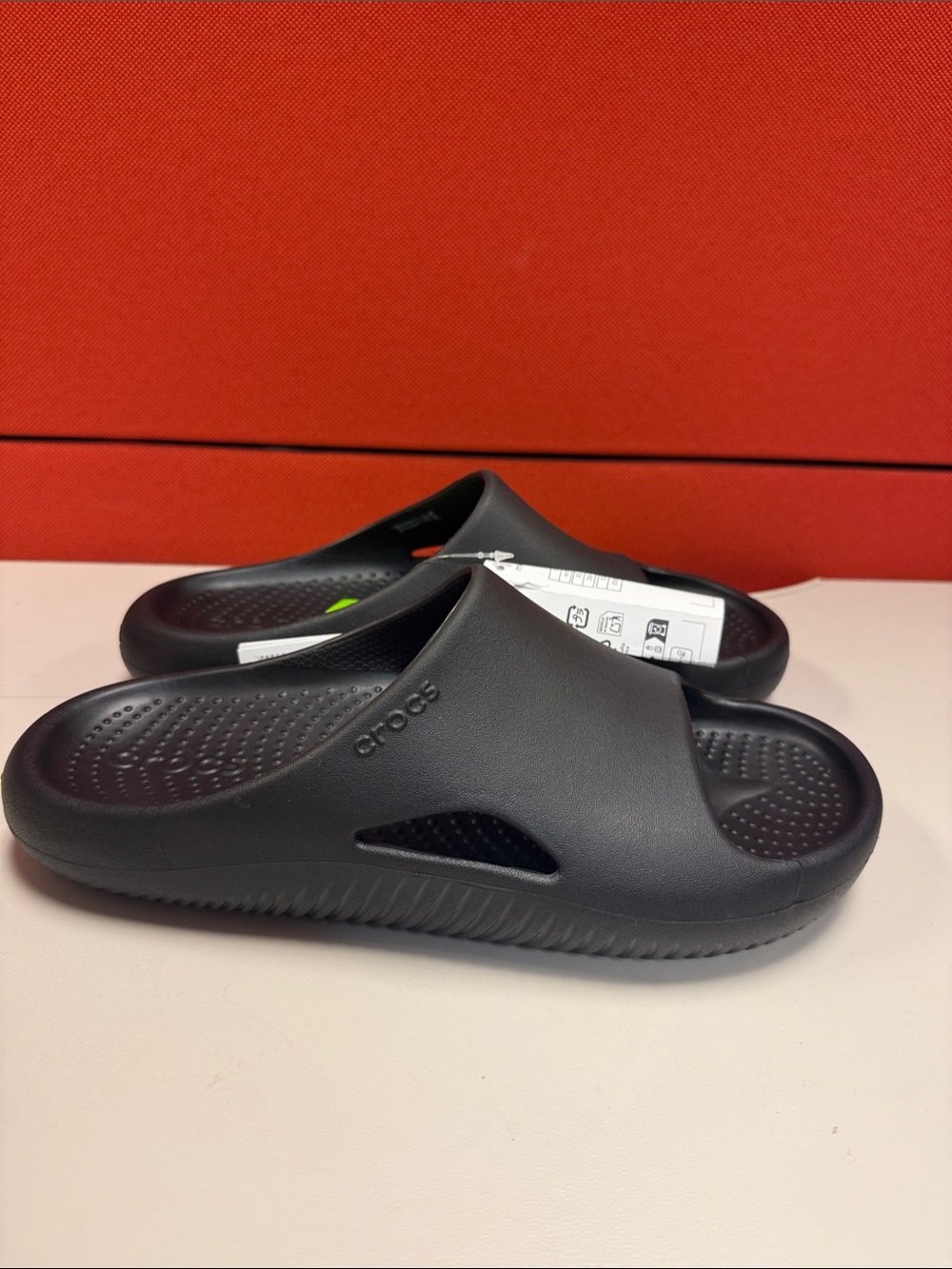 CROCS Black Slide mellow recovery W9 M 7 New